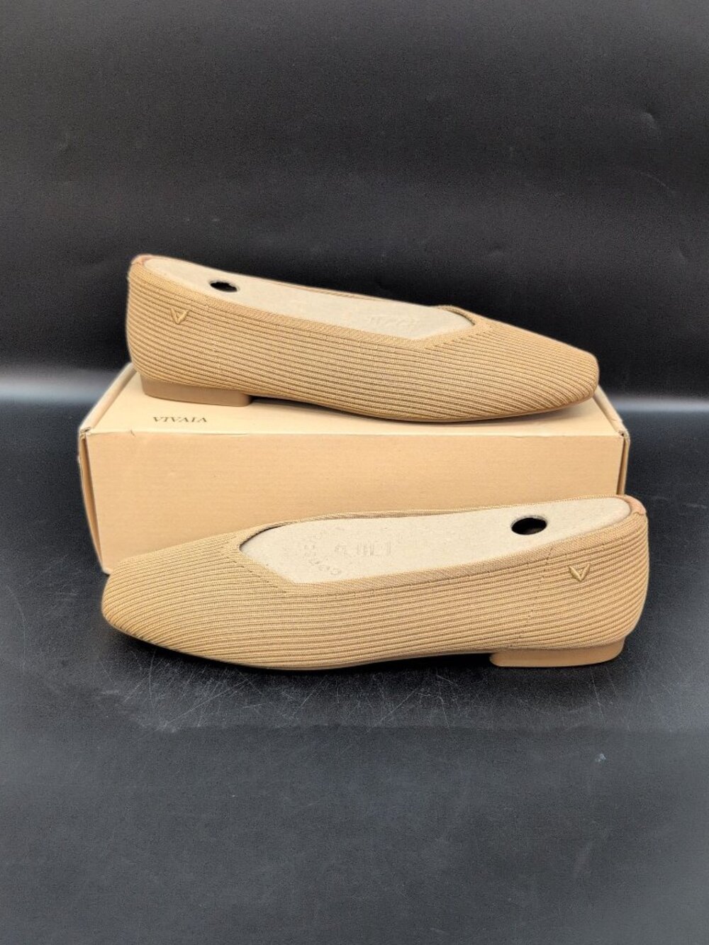 VIVAIA Margot 2.0 Square Toe V Cut Women's Flats Shoes EU 43 Nutmeg